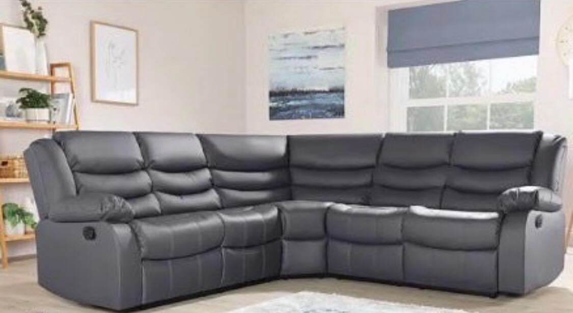 large corner leather sofa recliner