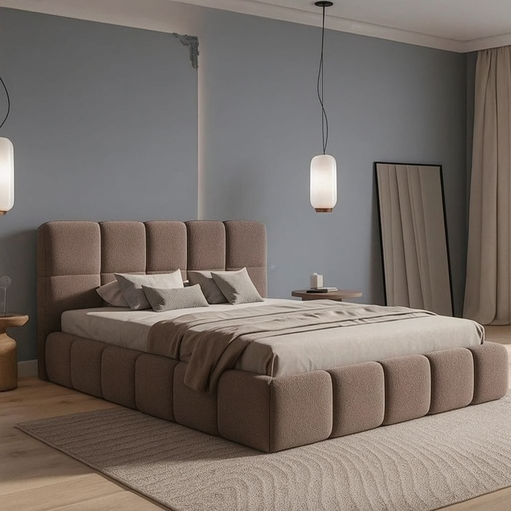 modern box bedframe, unique bed, cheap bed