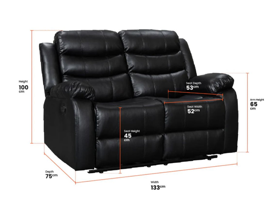 3 + 2 Seater Recliner Sofa with Drop-Down Table & Cup Holders