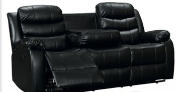 3 Seater Recliner Sofa with Drop-Down Table & Cup Holders