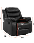 3 + 2 + 1 Seater Recliner Sofa with Drop-Down Table & Cup Holders